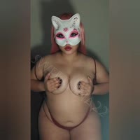 Sweet Nina 22's Chubby Charms: Touching Her Big Boobs for You