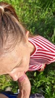 GrustinaNectaria's Russian Summer Sensation: Big Dick Blowjob in Nature