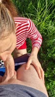 GrustinaNectaria's Russian Summer Sensation: Big Dick Blowjob in Nature
