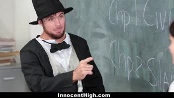 INNOCENT HIGH - Pressured To Strip and Fuck Teacher