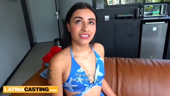 Small tits big booty Amateur 18yo Colombian hot POV cowgirl fake casting!