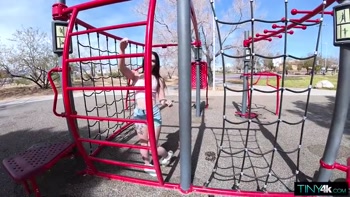 Playing At The Park Gets Alina Voss Hungry For Cock