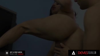 DEVILS T GIRLS - Sexy Trans Cheerleaders Laela Knight Gets Her Ass Pounded By Big Dick