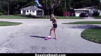 ExxxtraSmall - Tiny Skater Teen (18+) Gets Hairy Pussy Drilled