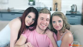 Sofi Goldfinger & Lovenia Lux: Teen (18+) Threesome Anal Fun