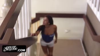 Stepbro Discovers Sister's Secret Solo Session