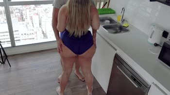 Lana Monroe's Kitchen Seduction: Big Ass Latina Stepsister Devours My Dick