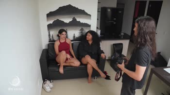 Min Galilea's Steamy Threesome Escapade: Petite Latina Babe in Action