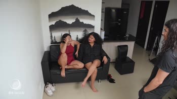 Min Galilea's Steamy Threesome Escapade: Petite Latina Babe in Action