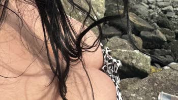Lucy Jac's Sizzling Beach Hookup: Teen (18+) Temptress Fucks Stranger