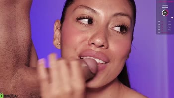 LuxuryAngie's Colombian Cutie Sucks Cock Close-Up