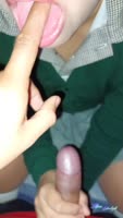 Papi Teaches Cute Teen (18+) Hijatra a Lesson in Sizzling Blowjob Skills