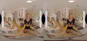 Kayla Paige's Virtual Reality Fantasy: Pipes Checked with Green Eyes on the Scene