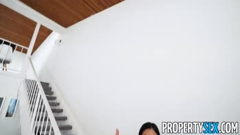 Sultry Real Estate Investor Sinks Teeth into Contractor's Massive Cock