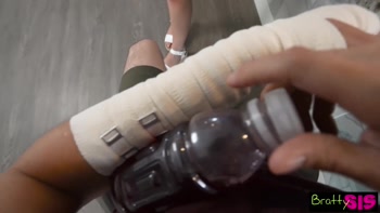 Ashley Alexander Plays Nurse For Injured Stepbro Gives Him Helpful Handjob