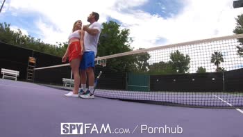 Johnny Castle Teaches Step Sis Tennis with His Massive Cock