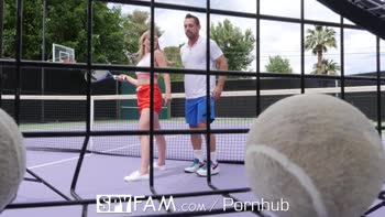 Johnny Castle Teaches Step Sis Tennis with His Massive Cock