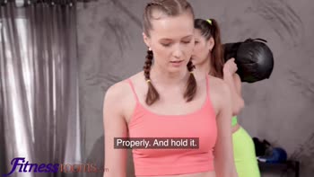 Stacy Cruz and Rika Fane Unleash Czech Fitness Lesbians in Threesome Gym Lust