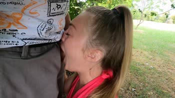 Belovefree Sucks My Cock for Cash in Public