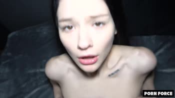 Newbie Gym Slay - Porn Force's Petite Squirt Monster Takes Daddy's Big Cock For The First Time!