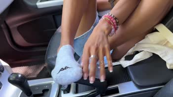 StillSinning's Sockjob Surprise: Cum on Feet in Public