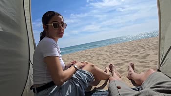 Emily Cooper's Beachside Seduction: Stepsister's Public Creampie