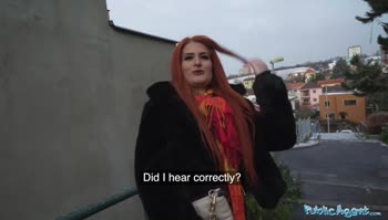 Stranger's POV of a Sensual Redhead with a Stunning Bubble Butt