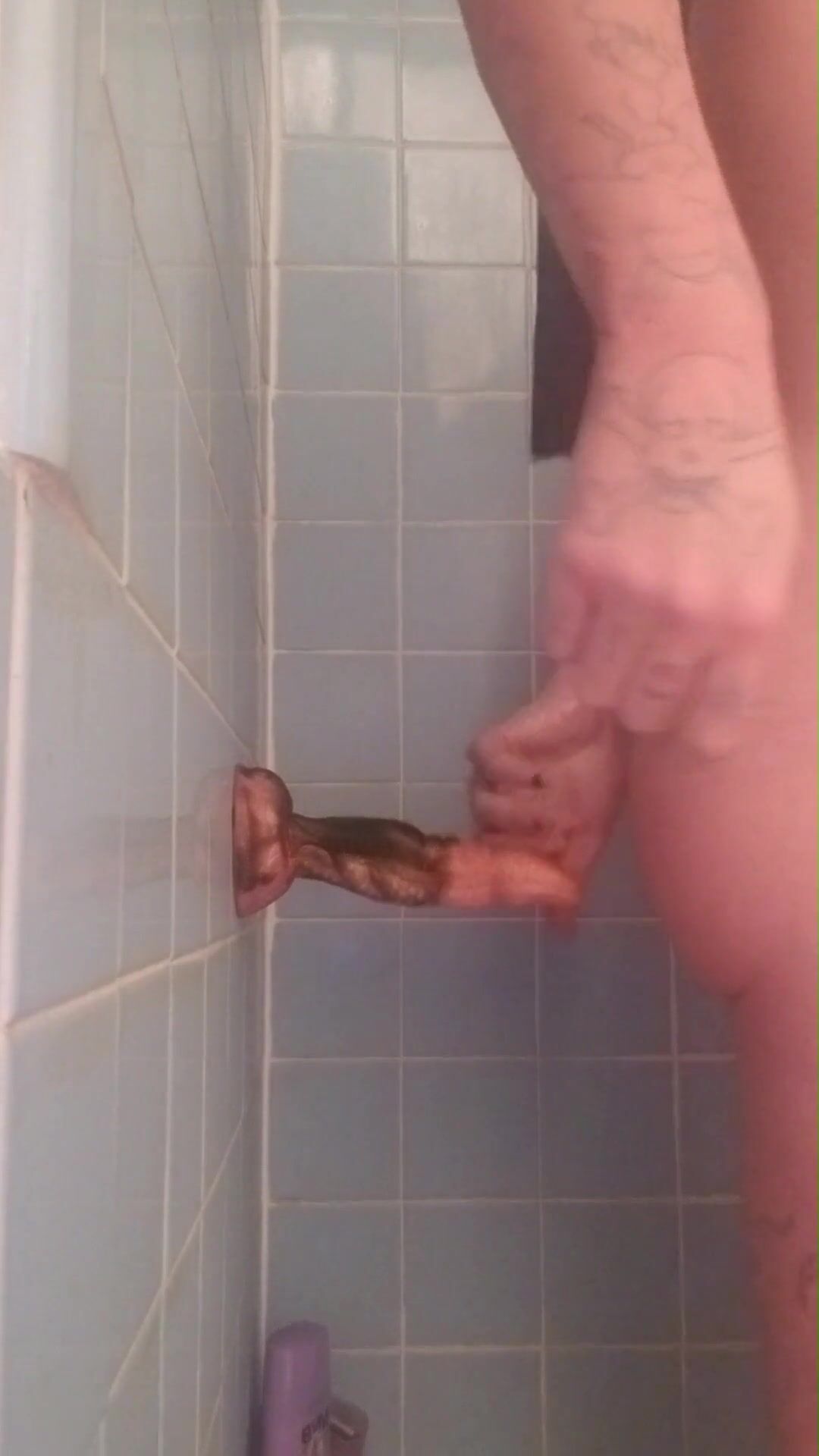 TheMadameHatter's Steamy Shower Solo: Anal Dildo Delights