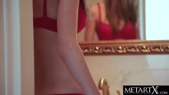 Mila Azul's Sensual Solo: Fingering Her Perfect Tits and Soaked Pussy