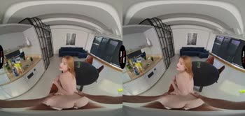 Sizzling Redhead's Searing Step Fantasy in 180° VR