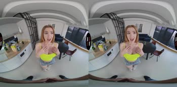 Sizzling Redhead's Searing Step Fantasy in 180° VR
