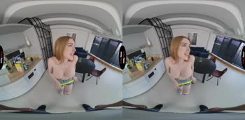 Sizzling Redhead's Searing Step Fantasy in 180° VR