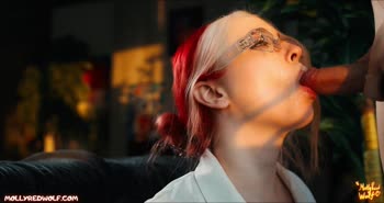MollyRedWolf's Taboo POV: Rough Fuck in Public with Cum on Glasses