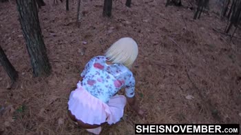 Msnovember's Ebony Temptress: Husband's Cheating Cumshot Down Her Curvy Ass