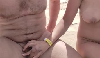 HottPussy118's Steamy Stepfather Surprise at Cap d'Agde's Nude Beach