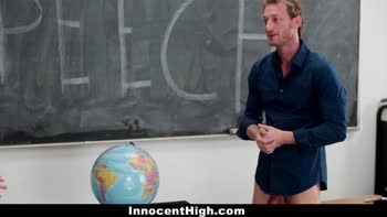 InnocentHigh - Shy Fucks Her Speech Teacher - Innocent High