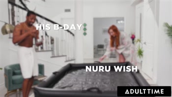 Sophia Locke's Birthday Surprise: Nuru Massage FFM Threesome
