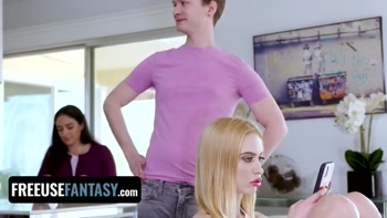 FreeUse Fantasy - Lucky Stud Fulfill His Fantasy Of Fucking Both His New Stepsisters