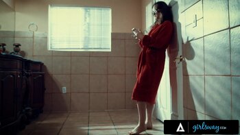 Angela White and Jay Taylor: Brunette Lesbians Scissor and Finger in Lingerie