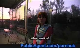 PublicAgent Lucy Gets my big cock in her behind the train station