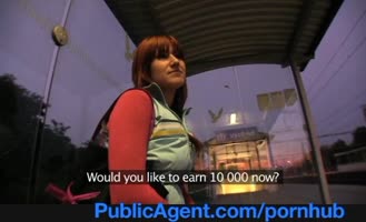 PublicAgent Lucy Gets my big cock in her behind the train station