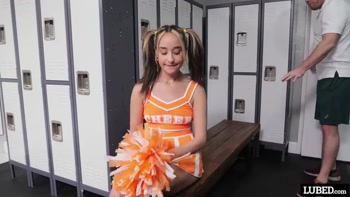 Cheerleader Goes Rah Rah For Coach's Fat Cock