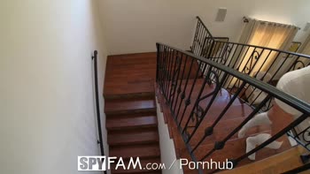 SPYFAM Sexy step daughter gives the fuck of his life