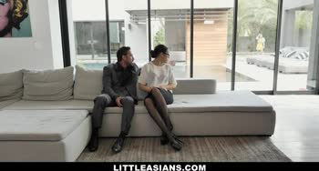 Cute Little Asian Fucked By Her Neior Couple