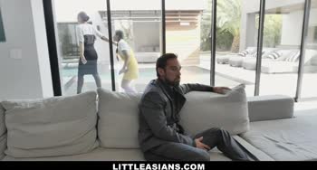 Cute Little Asian Fucked By Her Neior Couple