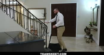 Skye Blue Teaches Husband's Teen (18+) Toy the Ropes