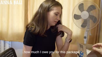 Anna Sibster's Kitchen Roleplay: A Horny Postman's Accidental Delivery