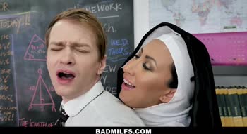 Alexa Nova - Nun's Lesson in Squirting: Horny Teen (18+) and MILF Threesome