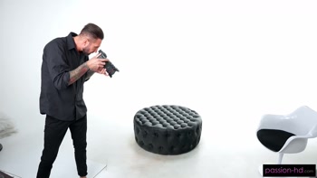 Cock-Hungry Model Gets Filled With Cum During Photoshoot