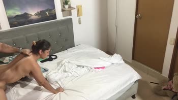 May Mccarthy - May's Sugar Daddy Fantasy: Petite Tattooed Babe Rides Doggy